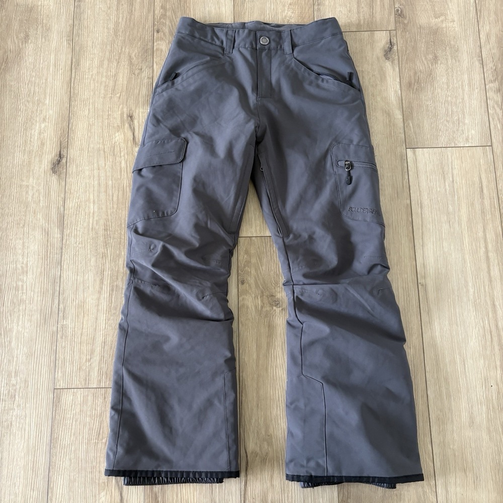 Boulder Gear Ski Pants Youth Large Gray Insulated Cargo Snow Winter Outdoor